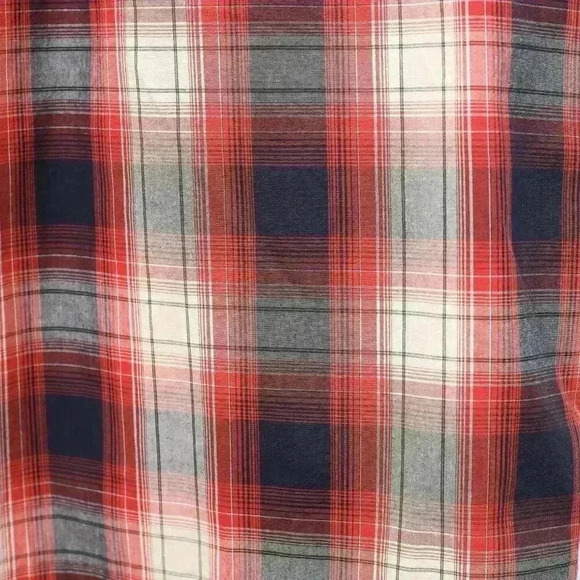 Carhartt Size 3XL Red/Blue/cream long sleeve button down shirt - Picture 7 of 10